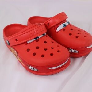 Lightning McQueen Junior Crocs – Size 3 | Light-Up Shoes | Like New
